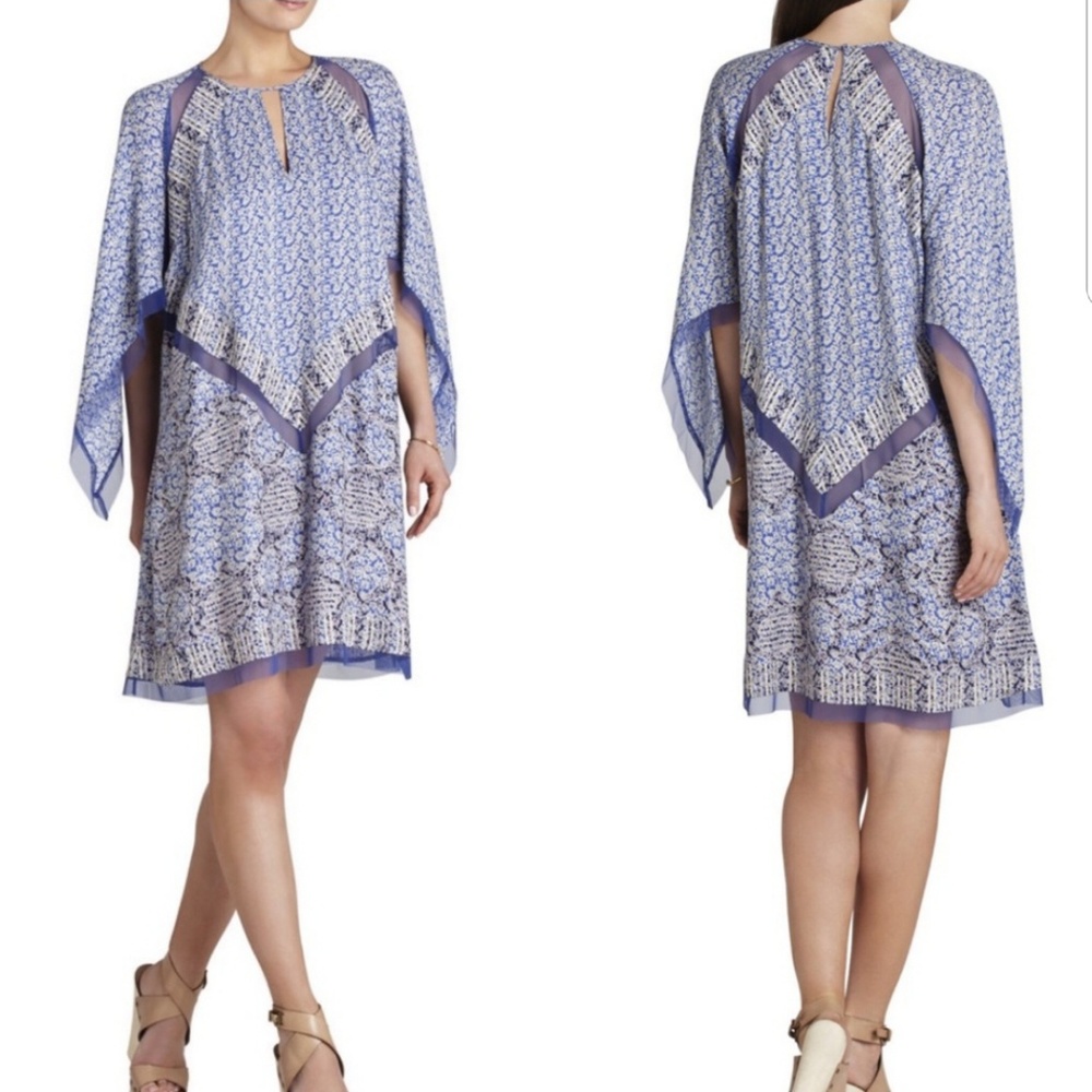 BCBG MAXAZRIA Blue Bardot handkerchief Women’s Dress Size XS / S -B
